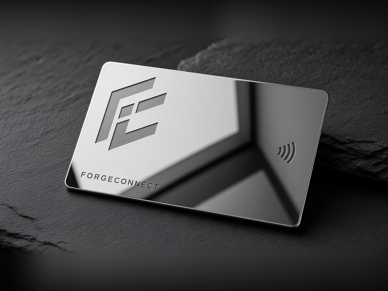 Silver Mirror-Plated Metal Card â€” the business card that captures every lead and stays in wallets for years
