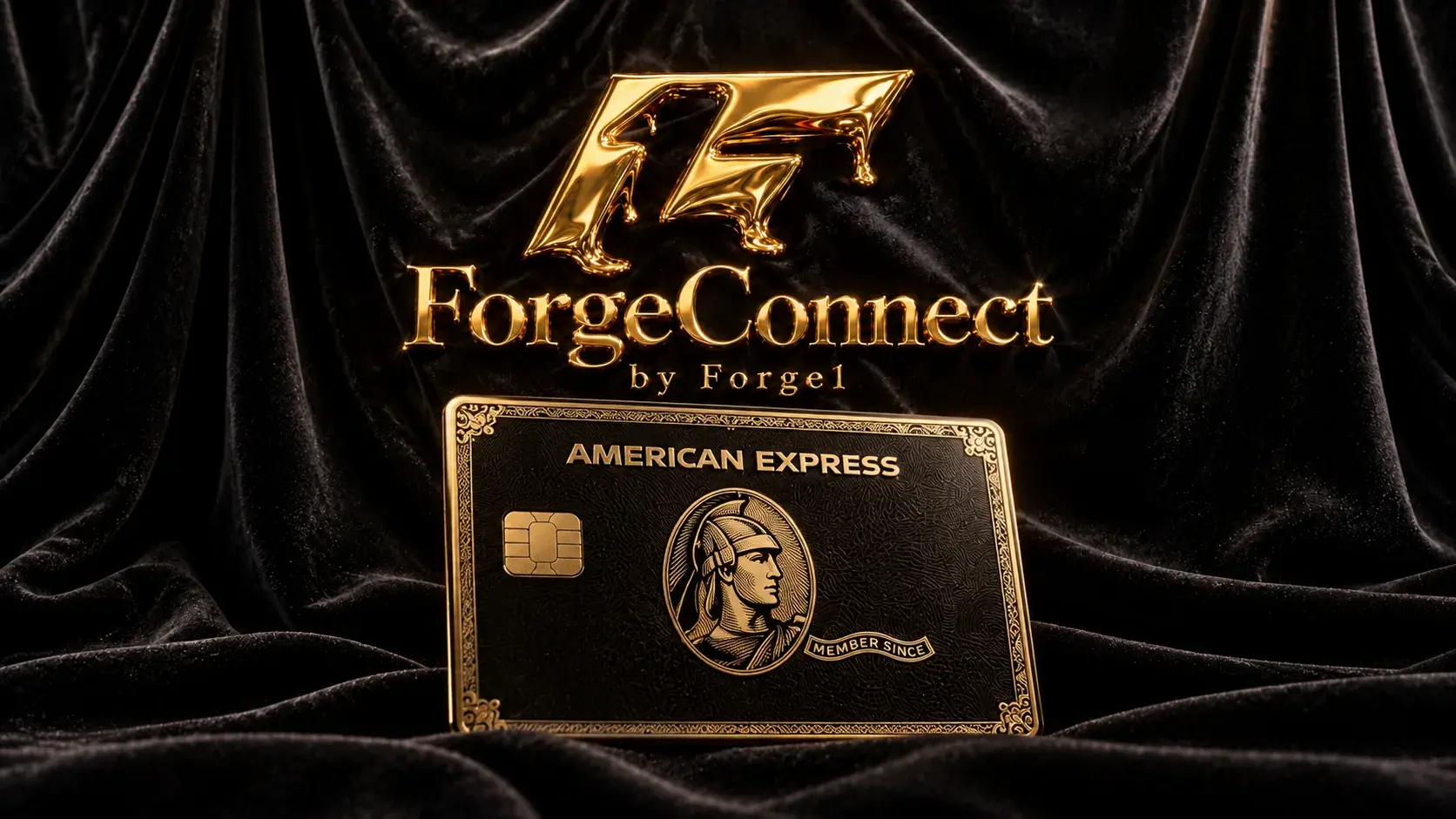 The Black Card example: Custom Engraved Black metal credit card by ForgeConnect