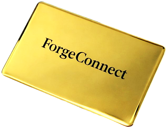 ForgeConnect gold NFC card showing what makes a high-end business card feel truly premium