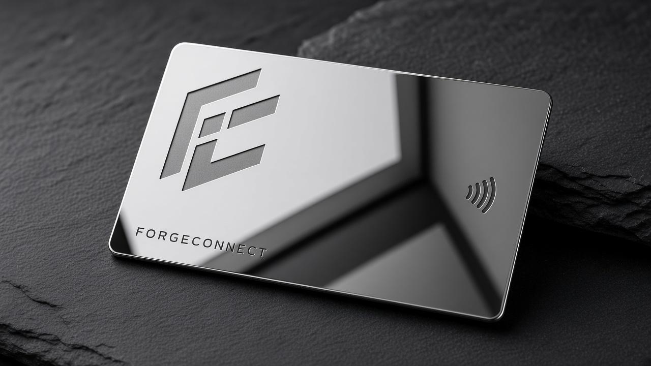 Silver Mirror Plated Metal Card — the business card that captures every lead and stays in wallets for years