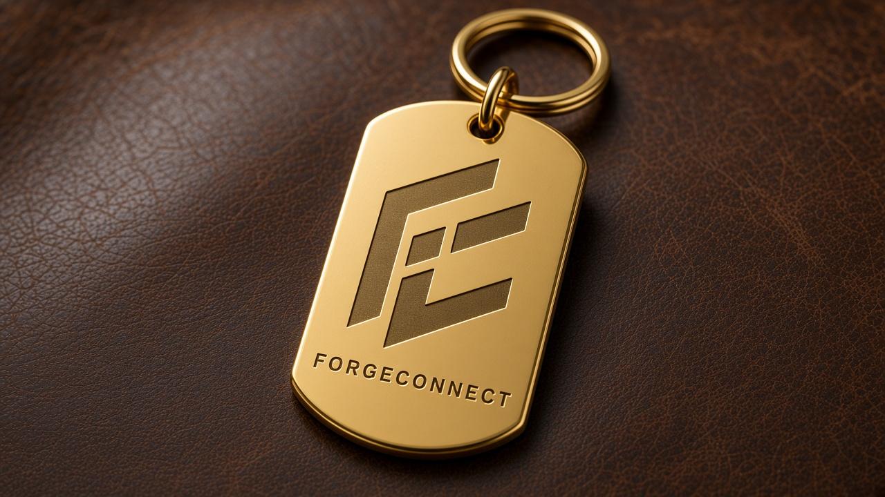 NFC Dog Tag — 24K Gold Plated — premium NFC smart product by ForgeConnect
