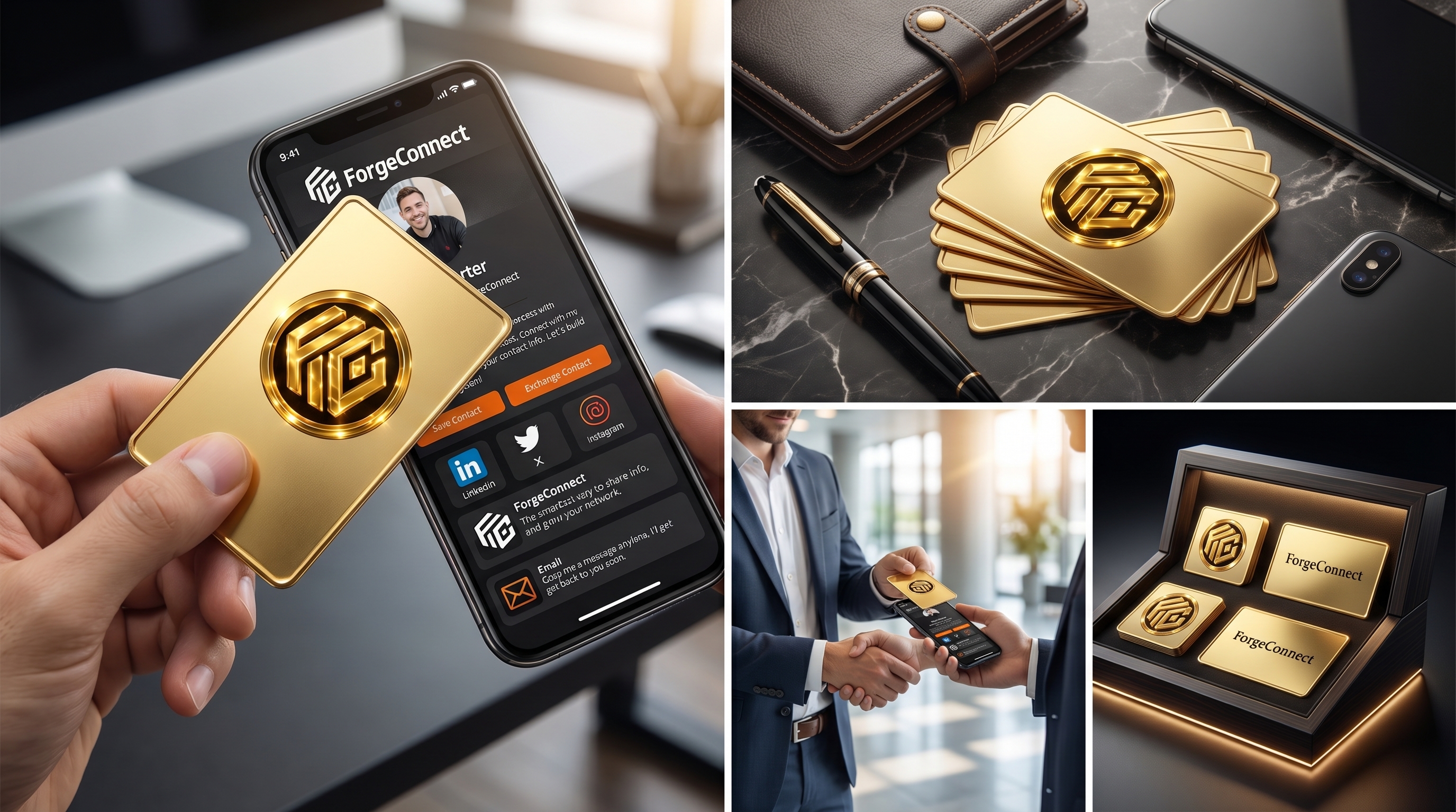 Metal NFC business card presented in premium gift packaging that signals value and prevents disposal